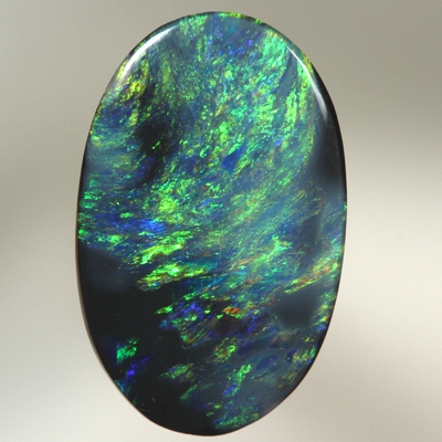 SOLID BLACK OPAL Bright golden fire display 